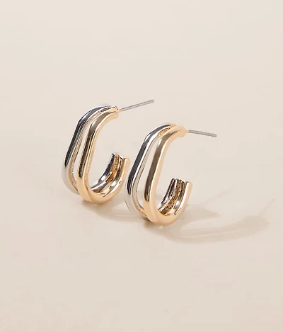 Two Tone Hoop Earring