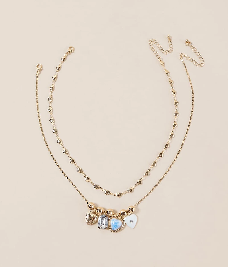 2 Pack Sweetheart Necklace Set