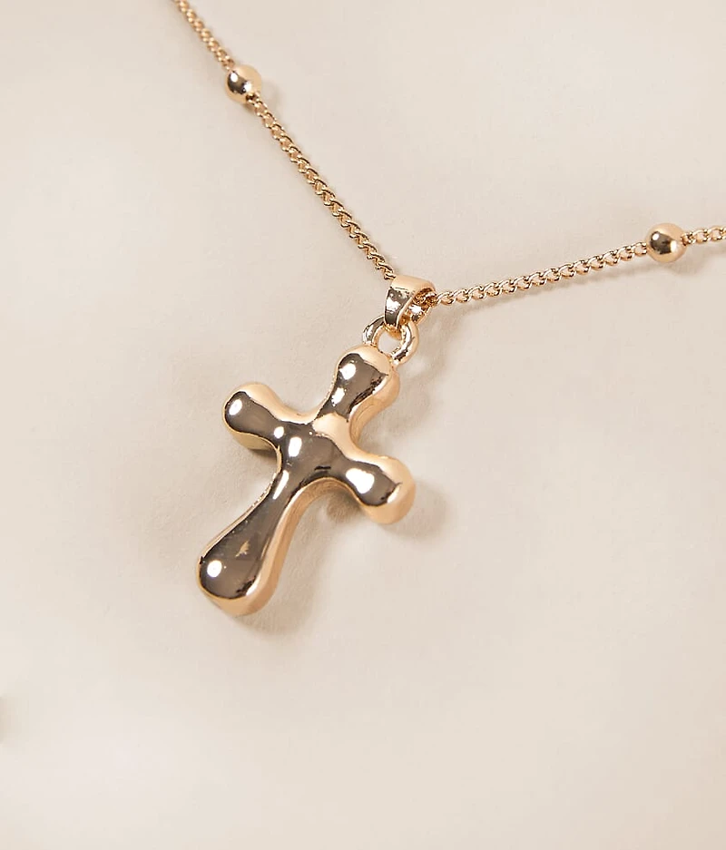Bubble Cross Necklace