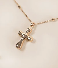 Bubble Cross Necklace
