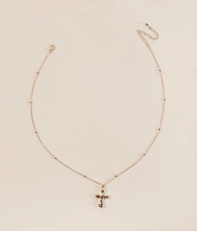 Bubble Cross Necklace