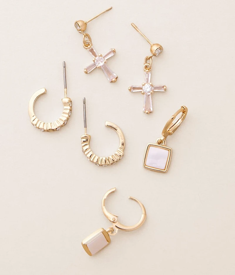 3 Pack Glitz Earring Set
