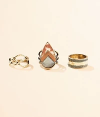 3 Pack Chunky Ring Set