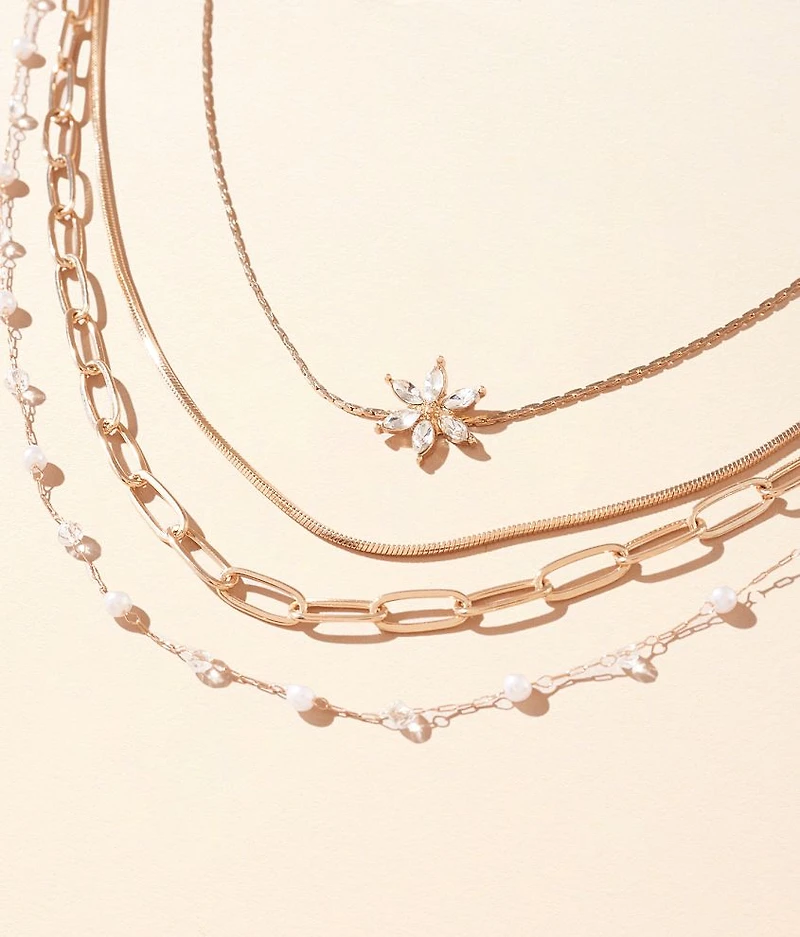 2 Pack Glitz Necklace Set