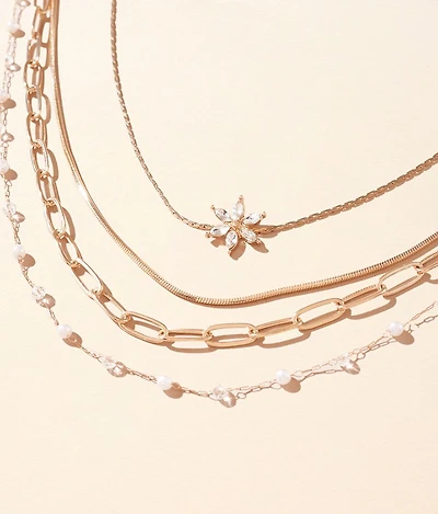 2 Pack Glitz Necklace Set