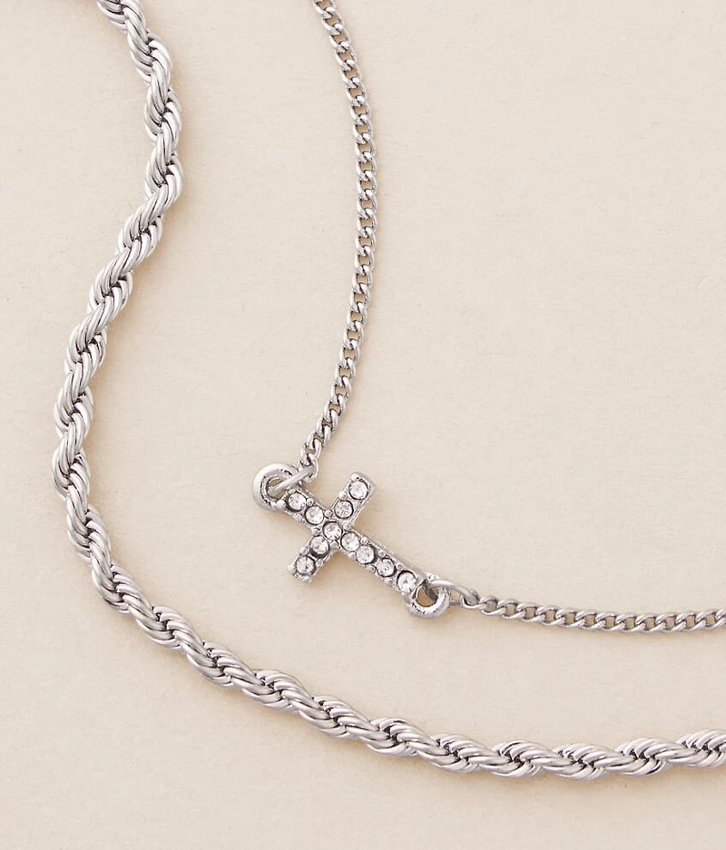 Cross Layered Necklace