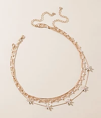 2 Pack Floral Glitz Necklace Set