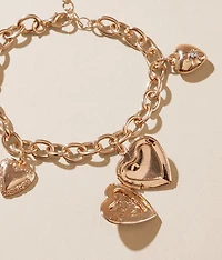 Heart Locket Charm Bracelet