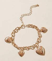 Heart Locket Charm Bracelet