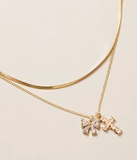 2 Pack Glitz Charm Necklace Set