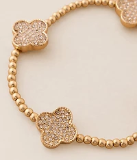 Glitz Clover Stretch Bracelet