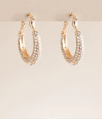 Glitz Hoop Earring
