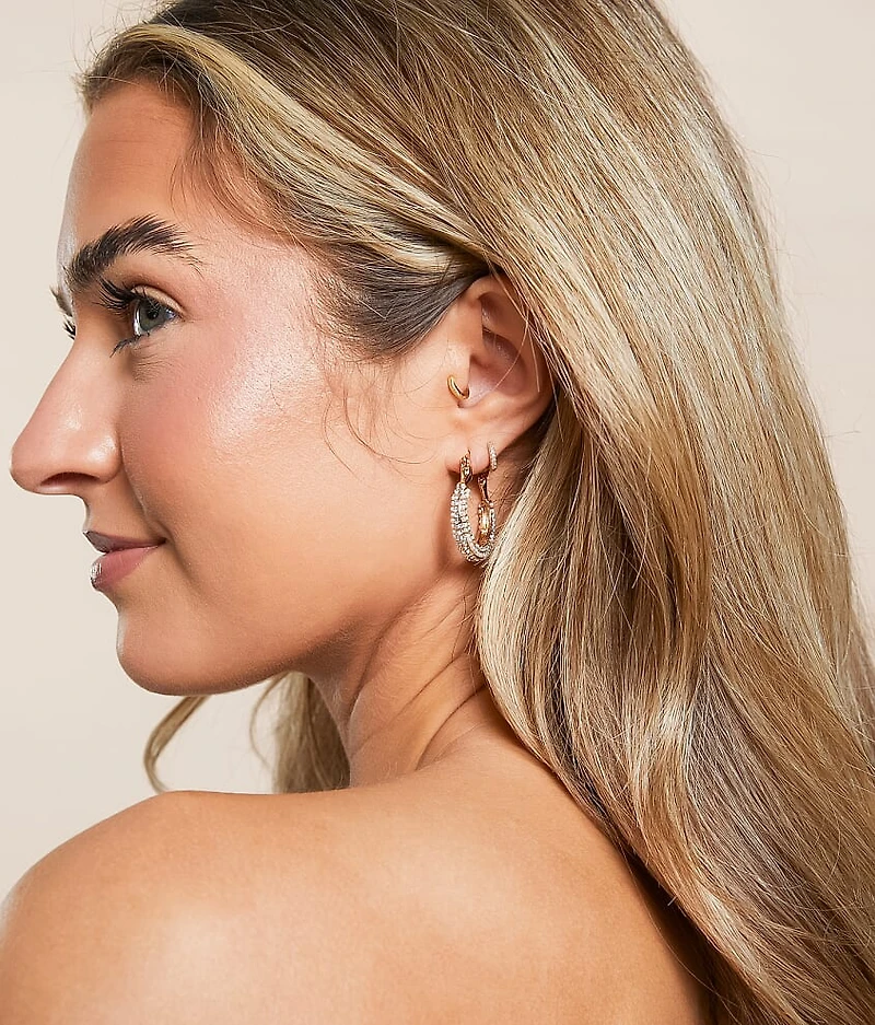 Glitz Hoop Earring