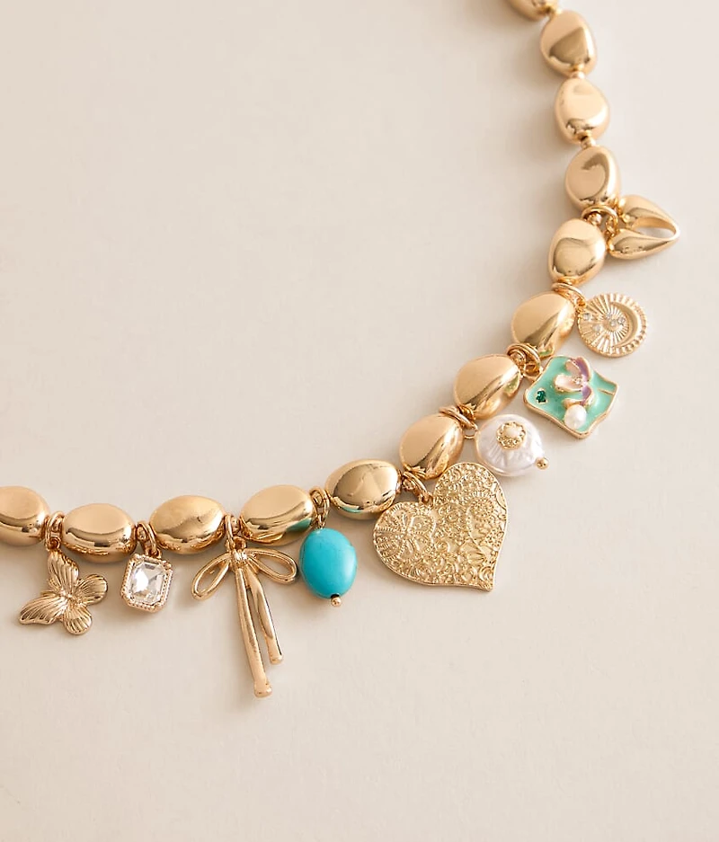 Statement Charm Necklace