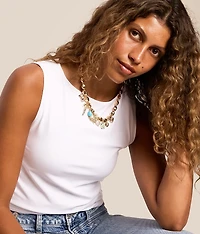 Statement Charm Necklace