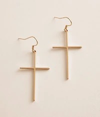 Cross Drop Earring