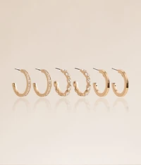 3 Pack Statement Glitz Earring Set