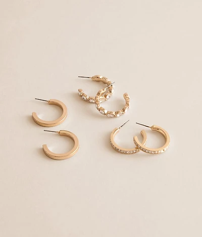 3 Pack Statement Glitz Earring Set