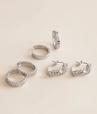 3 Pack Hoop Earring Set