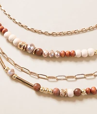 Mixed Bead Tiered Necklace