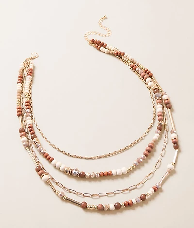 Mixed Bead Tiered Necklace