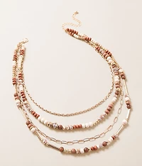 Mixed Bead Tiered Necklace