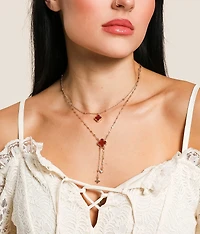 Double Sided Clover Tiered Necklace