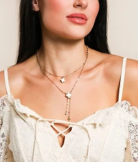 Double Sided Clover Tiered Necklace