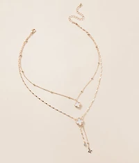 Double Sided Clover Tiered Necklace