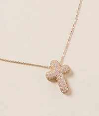 Glitz Bubble Cross Necklace