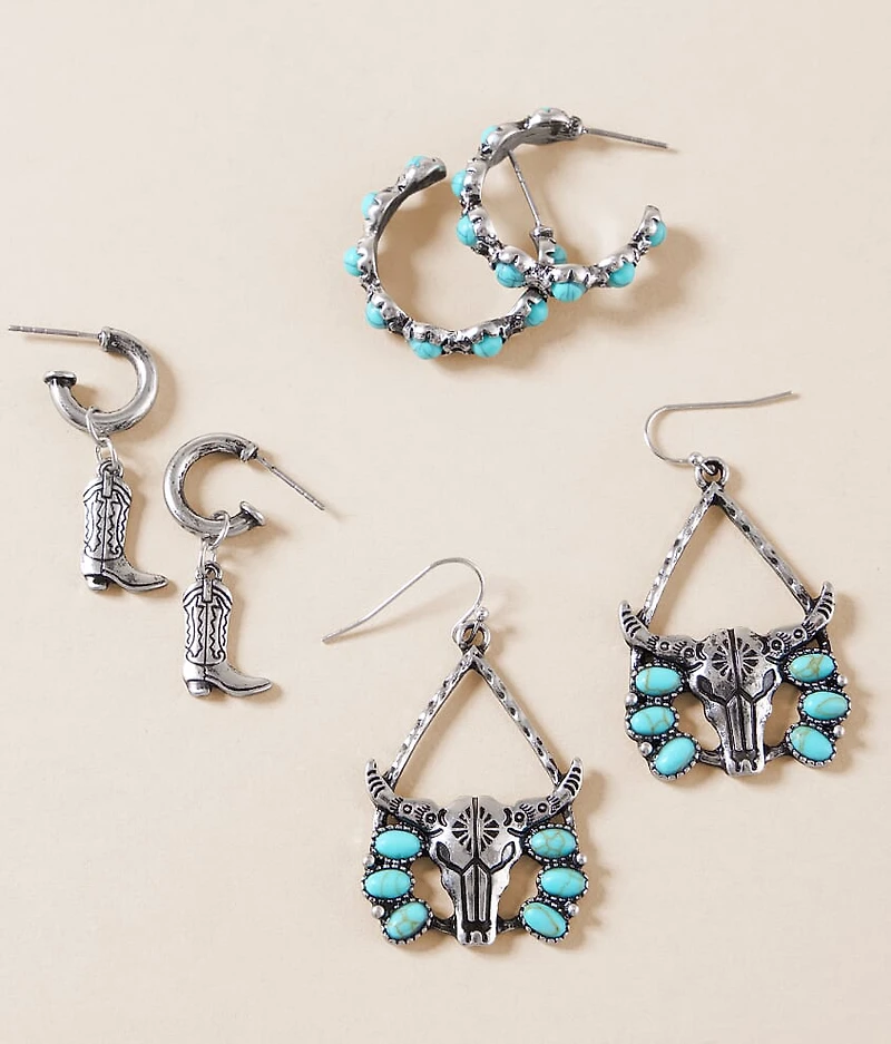 Pack Western Earring Set