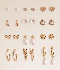 12 Pack Girly Earring Set