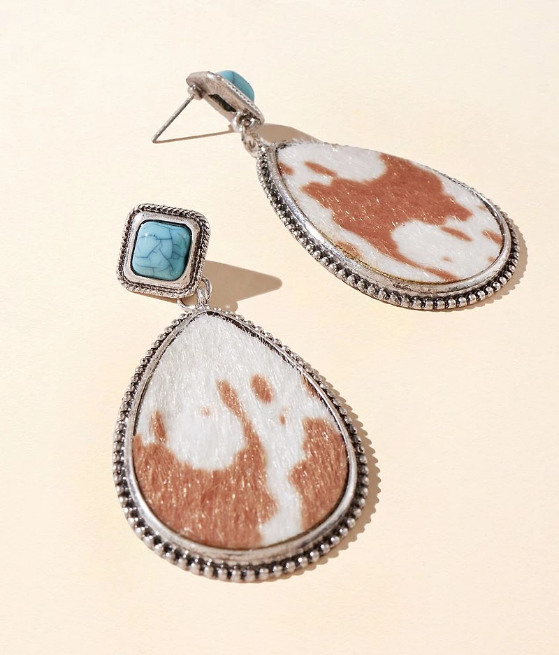 Cow Print Earring