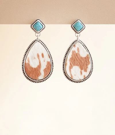 Cow Print Earring