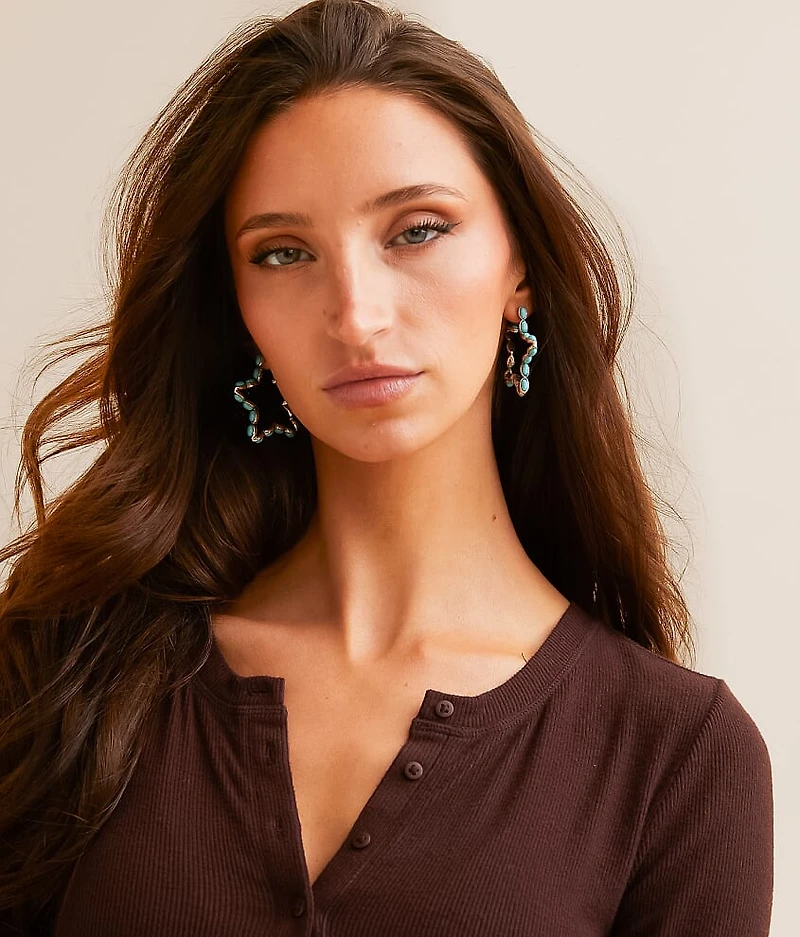 Turquoise Star Earring