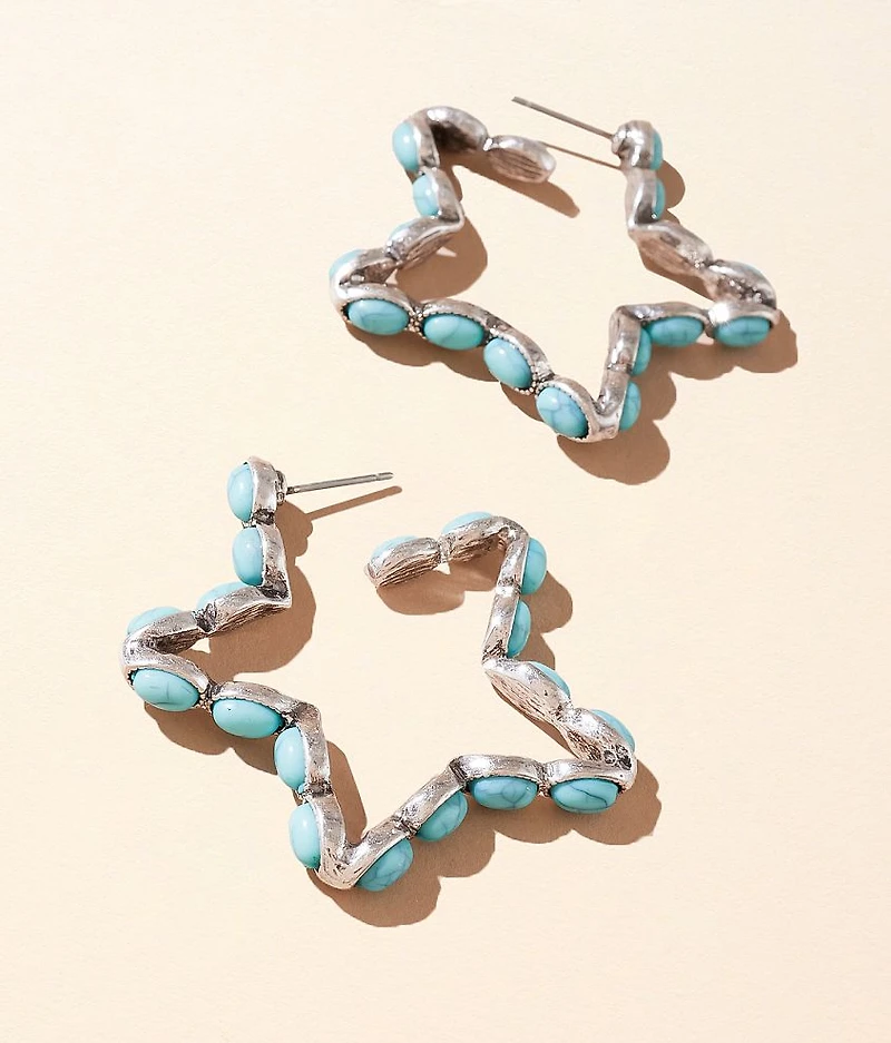 Turquoise Star Earring