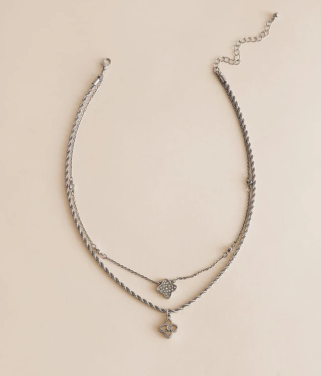 Rhinestone Tiered Necklace