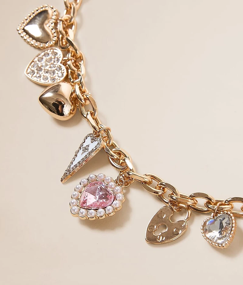 Statement Heart Charm Necklace