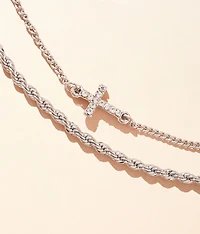 Cross Tiered Necklace