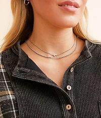 Cross Tiered Necklace