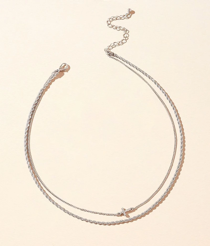Cross Tiered Necklace
