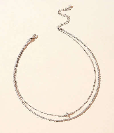 Cross Tiered Necklace