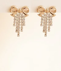 Bow Glitz Fringe Earring