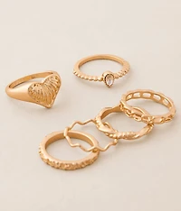 Pack Heart Ring Set