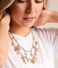 2 Pack Sweet Glitz Charm Necklace