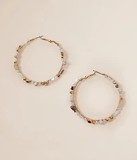 Beaded Hoop Earring