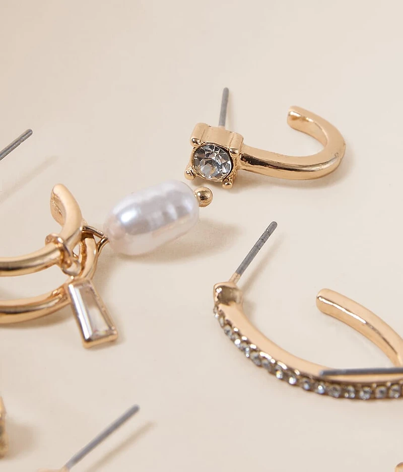 3 Pack Statement Hoop Earring Set