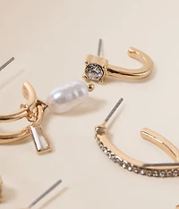 3 Pack Statement Hoop Earring Set