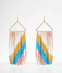 Seed Bead Fringe Earring