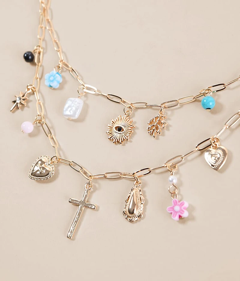 Tiered Charm Necklace